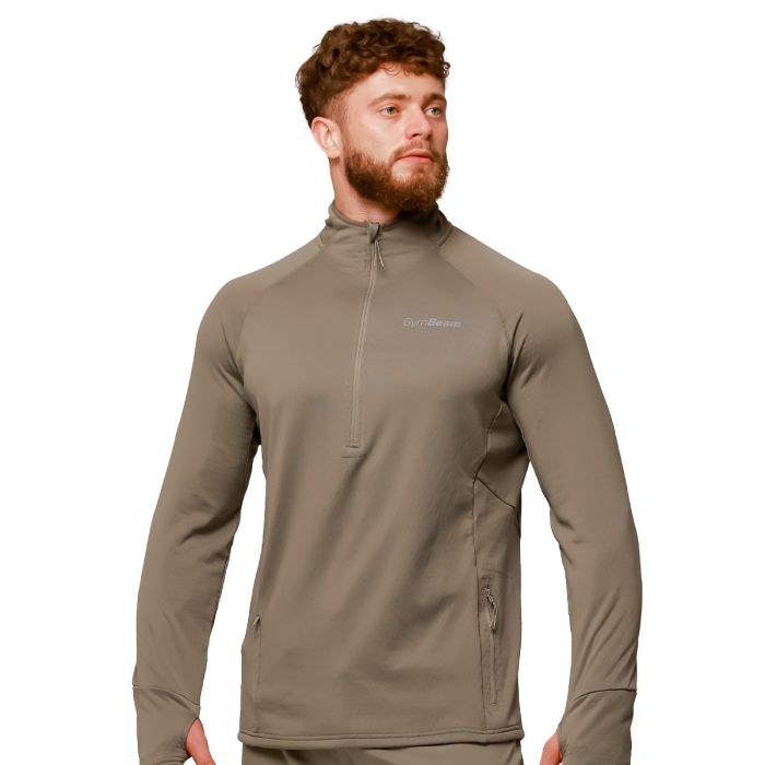 Pulse 1/2 Zip Running Sweatshirt Vetiver - GymBeam XXL