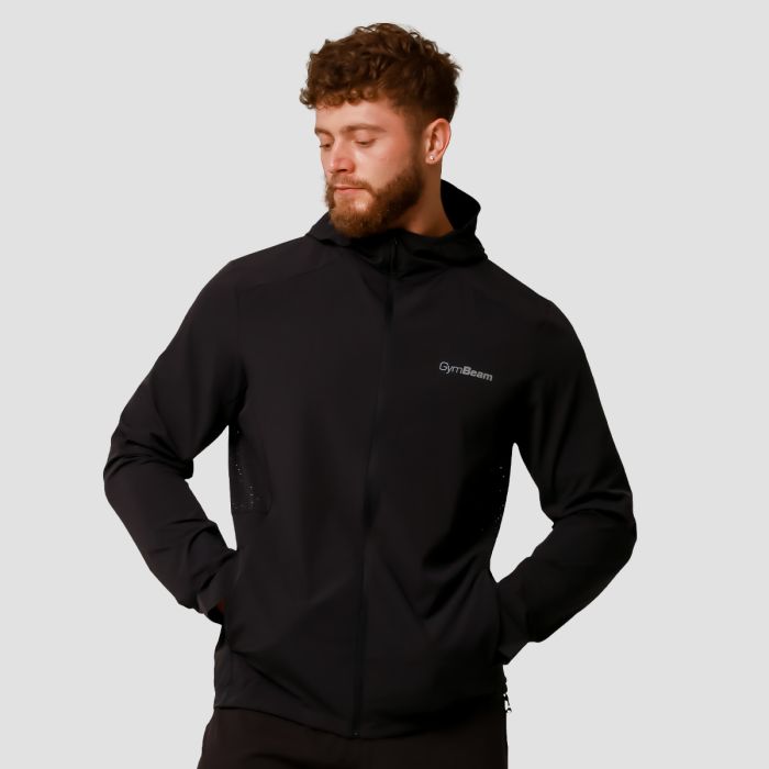 Pulse Running Jacket Black - GymBeam XXL