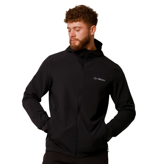 Pulse Running Jacket Black - GymBeam XXL