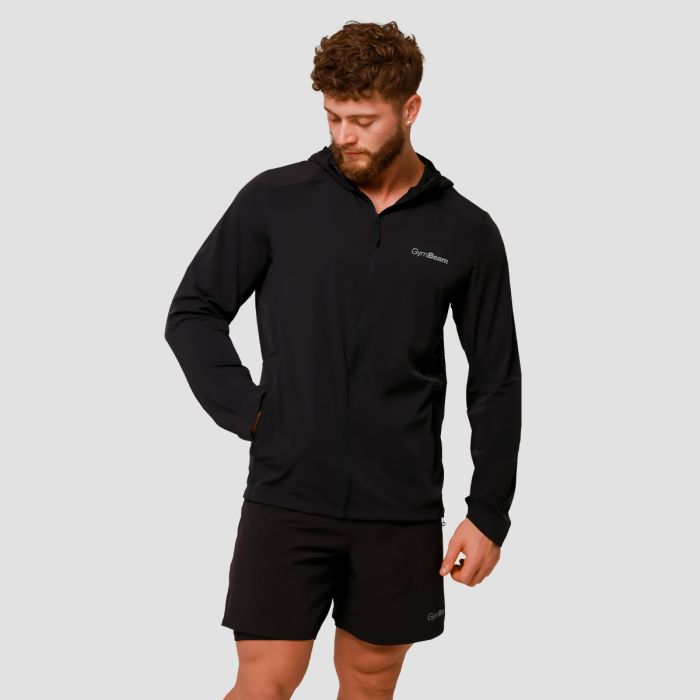 Pulse Running Jacket Black - GymBeam XXL