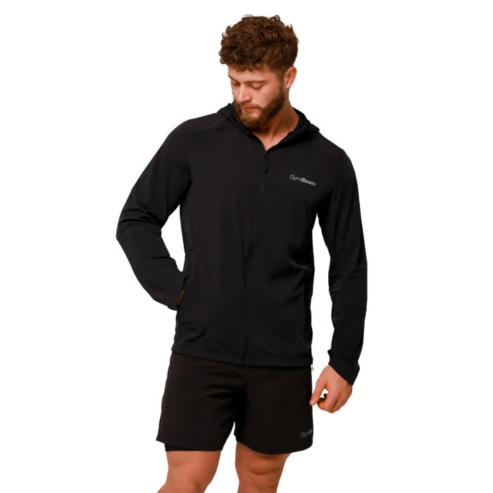 Pulse Running Jacket Black - GymBeam XXL