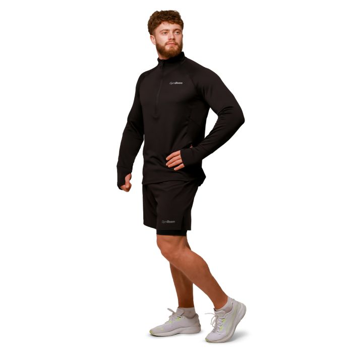 Pulse Running shorts 2in1 Black - GymBeam XXL