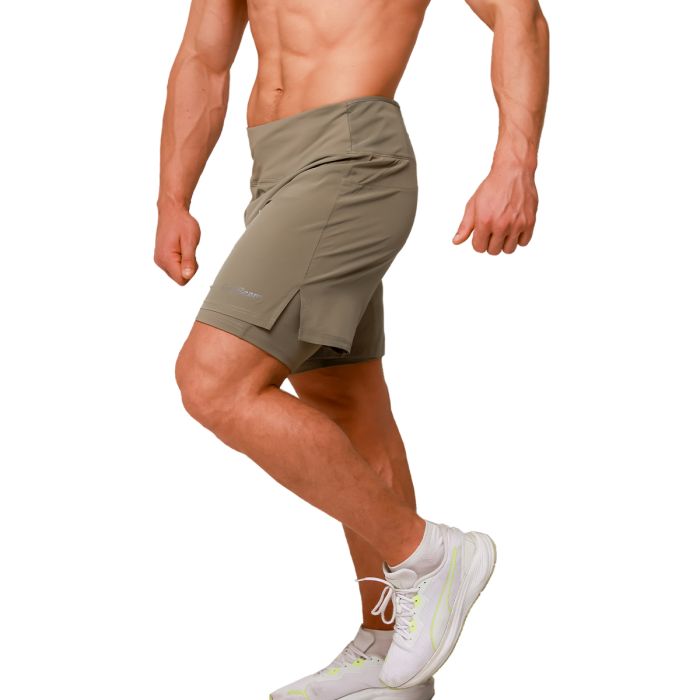 Pulse Running shorts 2in1 Vetiver - GymBeam XXL