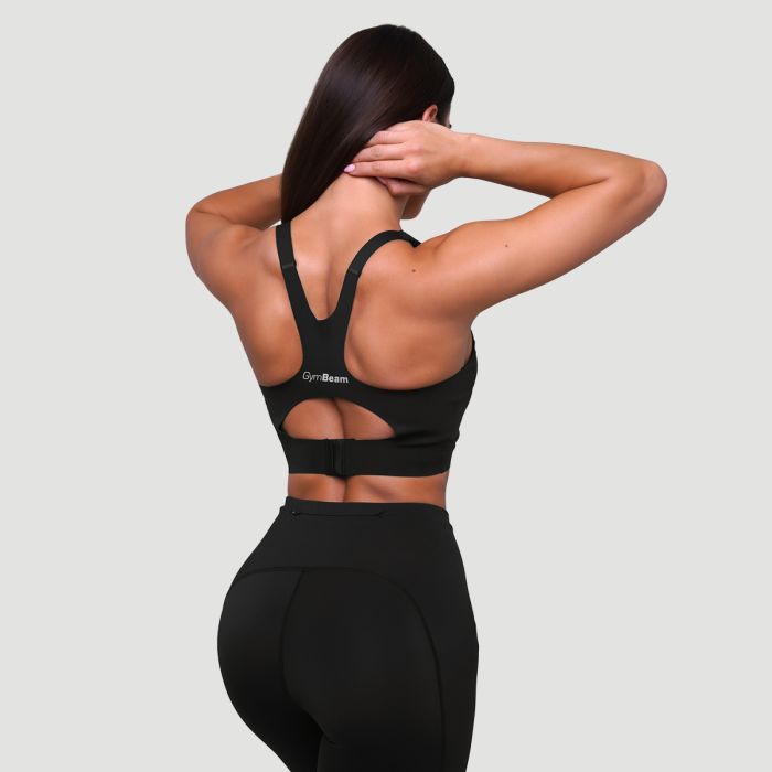 Pulse Running Sports Bra Black - GymBeam L