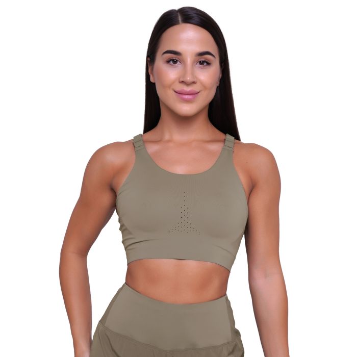 Pulse Running Sports Bra Vetiver - GymBeam L