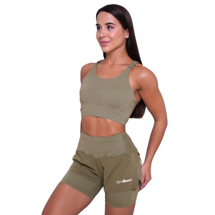 Pulse Running Sports Bra Vetiver - GymBeam L