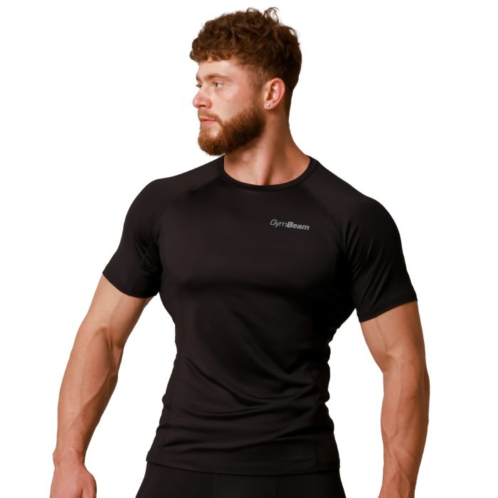 Pulse Running T-shirt Black - GymBeam XL