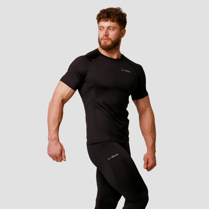 Pulse Running T-shirt Black - GymBeam XL