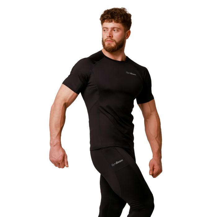 Pulse Running T-shirt Black - GymBeam XL