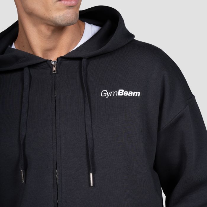 Relay Zip Hoodie Black - GymBeam XXL