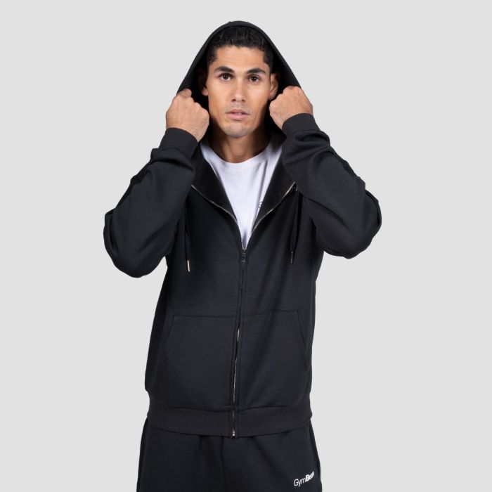 Relay Zip Hoodie Black - GymBeam XXL