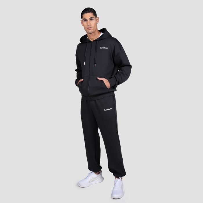 Relay Zip Hoodie Black - GymBeam XXL