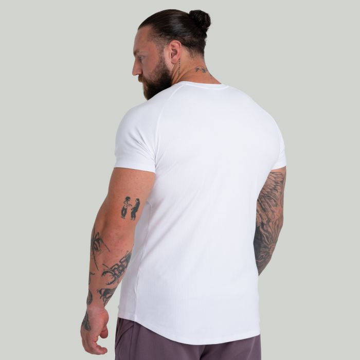 Ribbed Tee White - STRIX XXXL