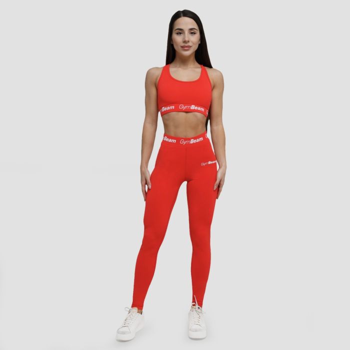 Women‘s Leggings Simple Rouge Red - GymBeam XL