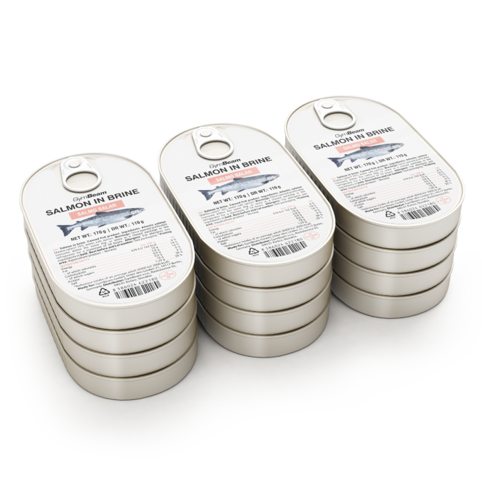 Salmon in Brine - GymBeam 12 x 170 g