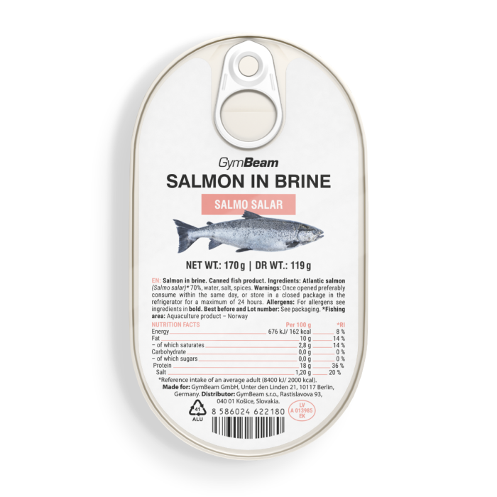 Salmon in Brine - GymBeam 12 x 170 g
