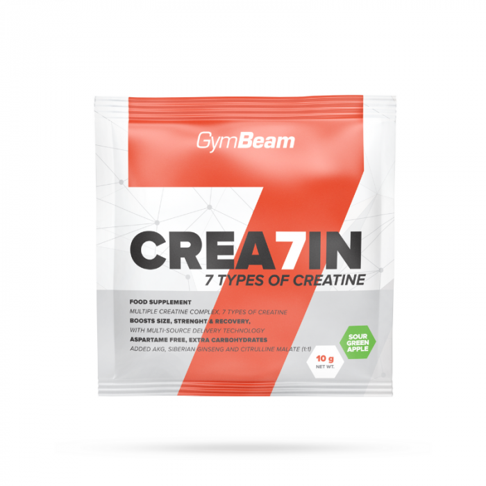 Sample Kreatín Crea7in - GymBeam 10 g - peach ice tea