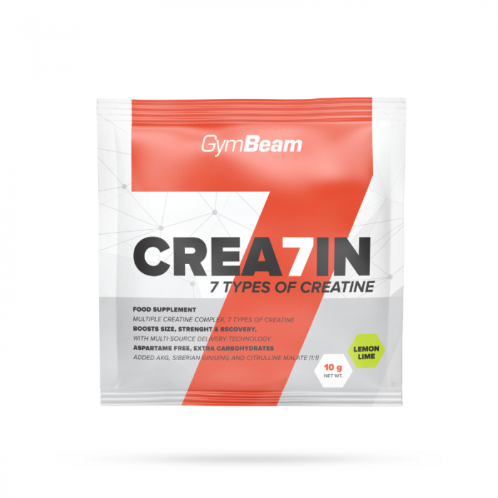 Sample Kreatín Crea7in - GymBeam 10 g - peach ice tea