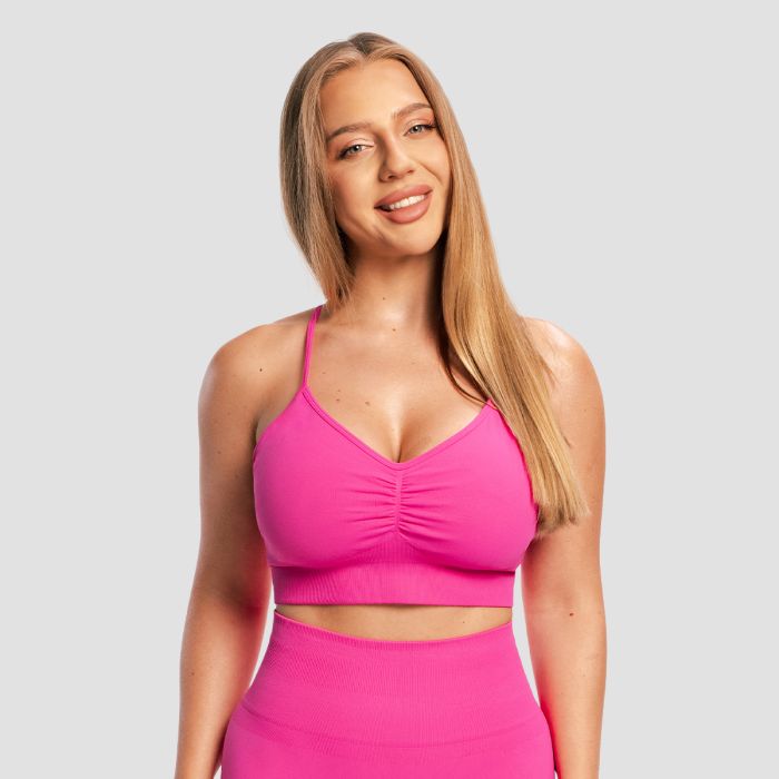 Sculpt Seamless Sports Bra Rose - GymBeam L