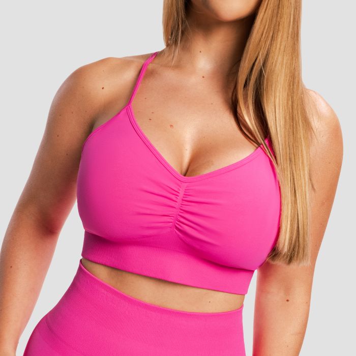 Sculpt Seamless Sports Bra Rose - GymBeam L