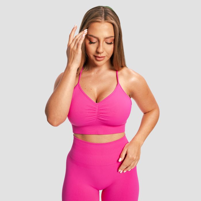 Sculpt Seamless Sports Bra Rose - GymBeam L