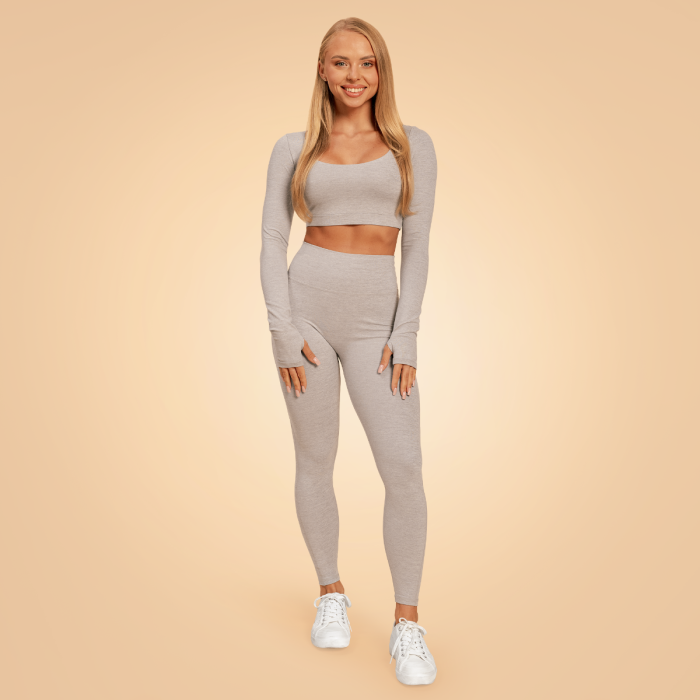 Women‘s Sense Crop Top Grey - BeastPink L