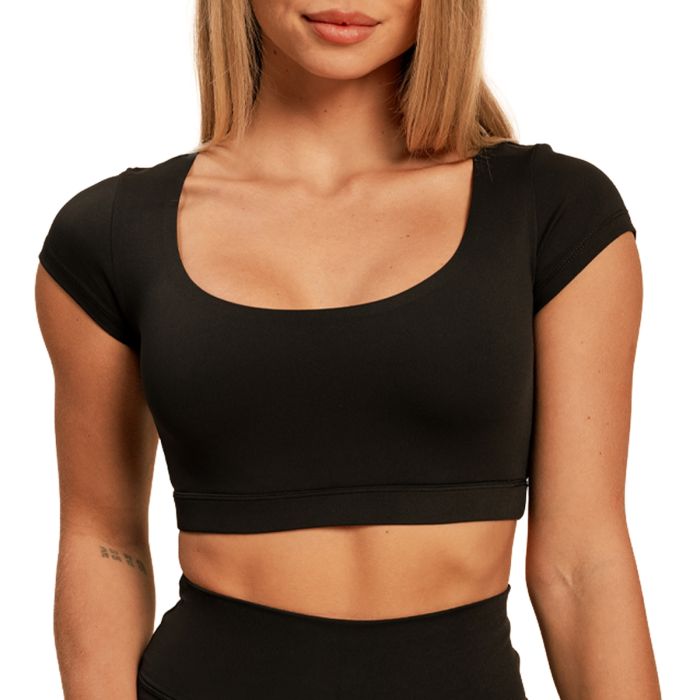 Women‘s Sense Cropped T-shirt Black - BeastPink L