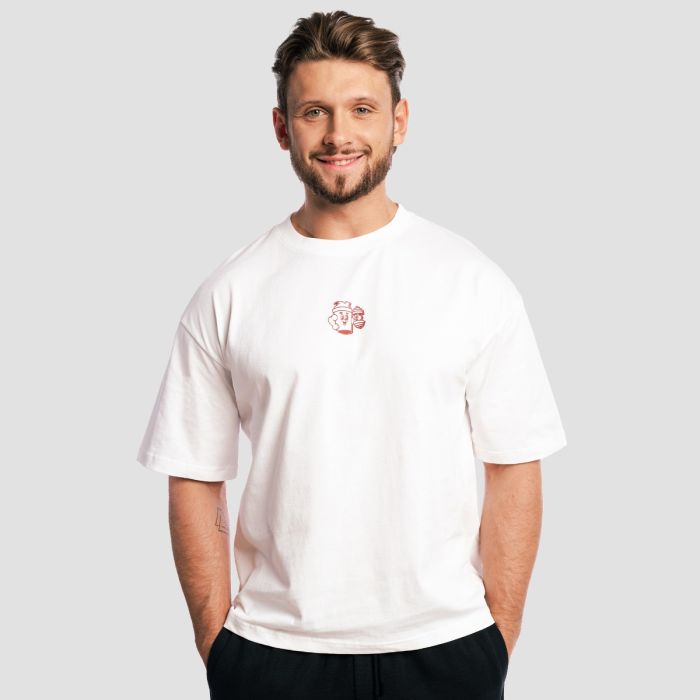 Shaker Boxy T-shirt White - GymBeam XXL
