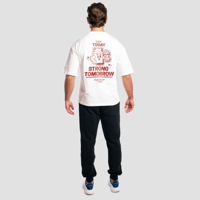 Shaker Boxy T-shirt White - GymBeam XXL