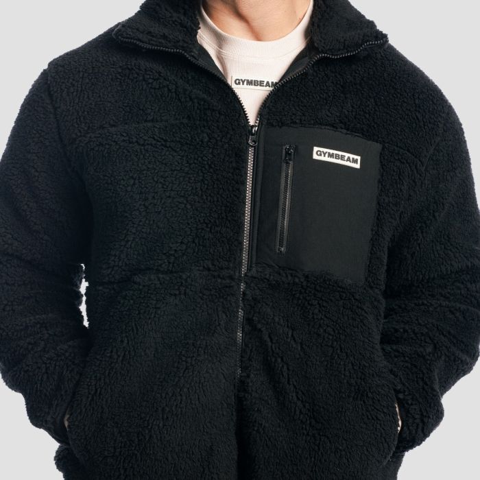 Sherpa Jacket Black - GymBeam XXL
