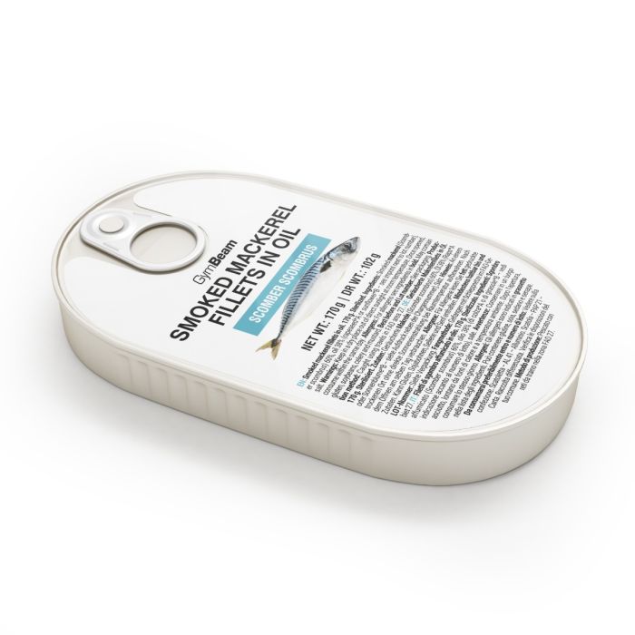 Smoked mackerel fillets in oil - GymBeam 170 g