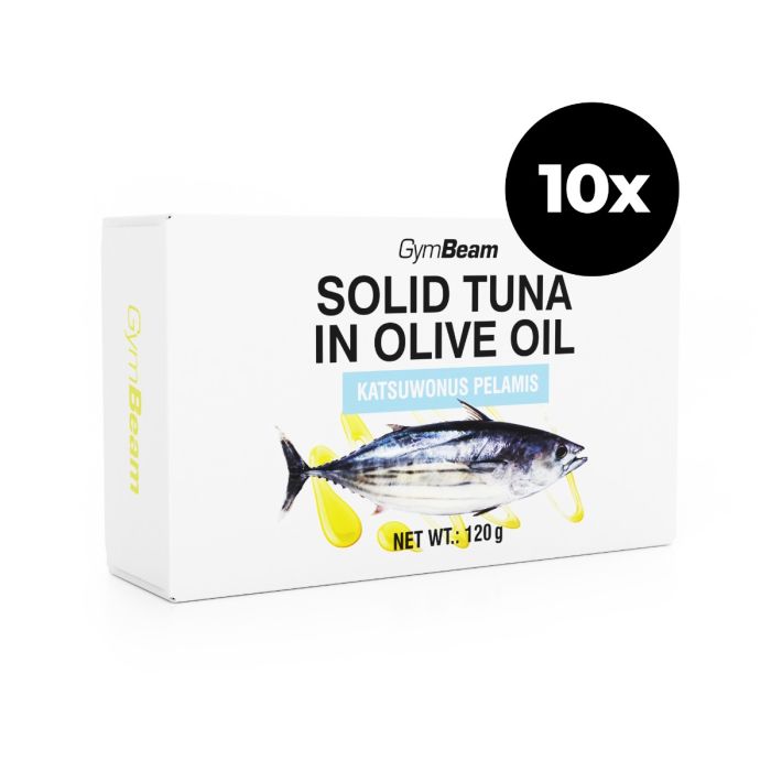 Tuna in olive oil - GymBeam 10 x 120 g