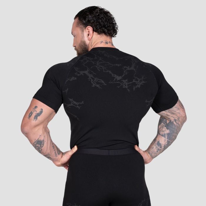 Static Seamless T-shirt Black - GymBeam XL