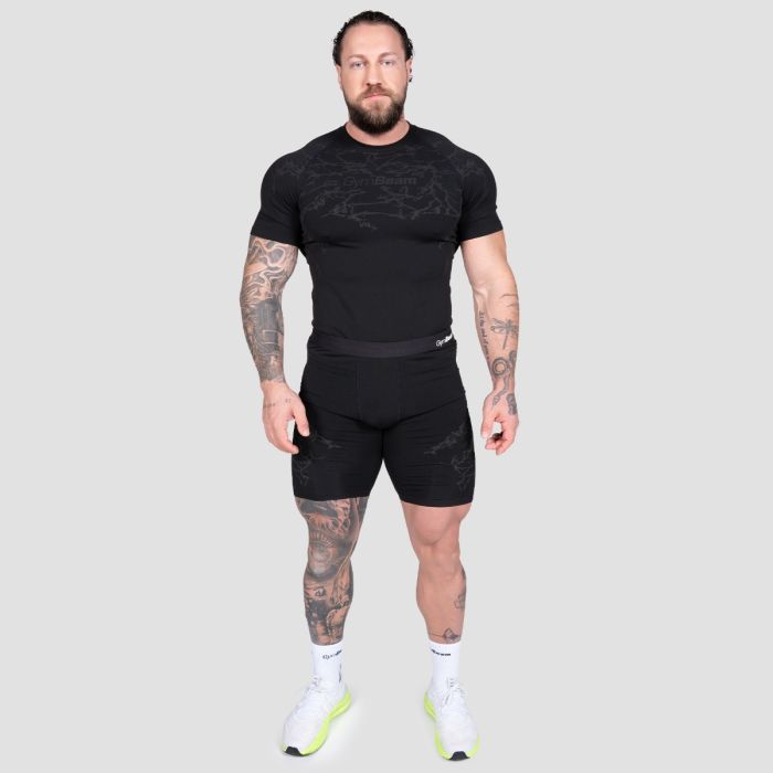 Static Seamless T-shirt Black - GymBeam XL