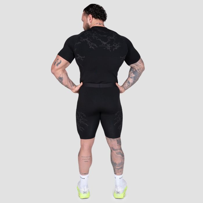 Static Seamless T-shirt Black - GymBeam XL