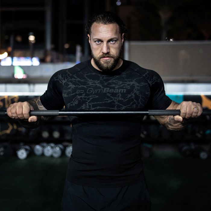 Static Seamless T-shirt Black - GymBeam XL