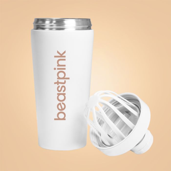Steel Shaker 650 ml White - BeastPink single_variant