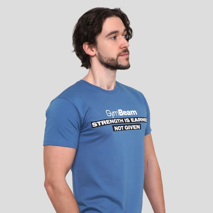 Strength T-shirt Storm Blue - GymBeam L