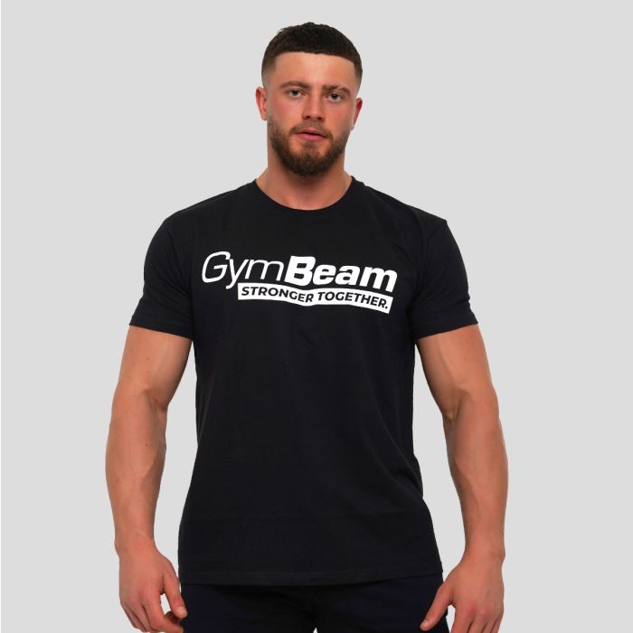 Stronger Together T-shirt Black- GymBeam XXXL