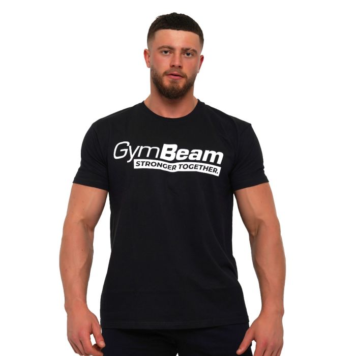 Stronger Together T-shirt Black- GymBeam XXXL