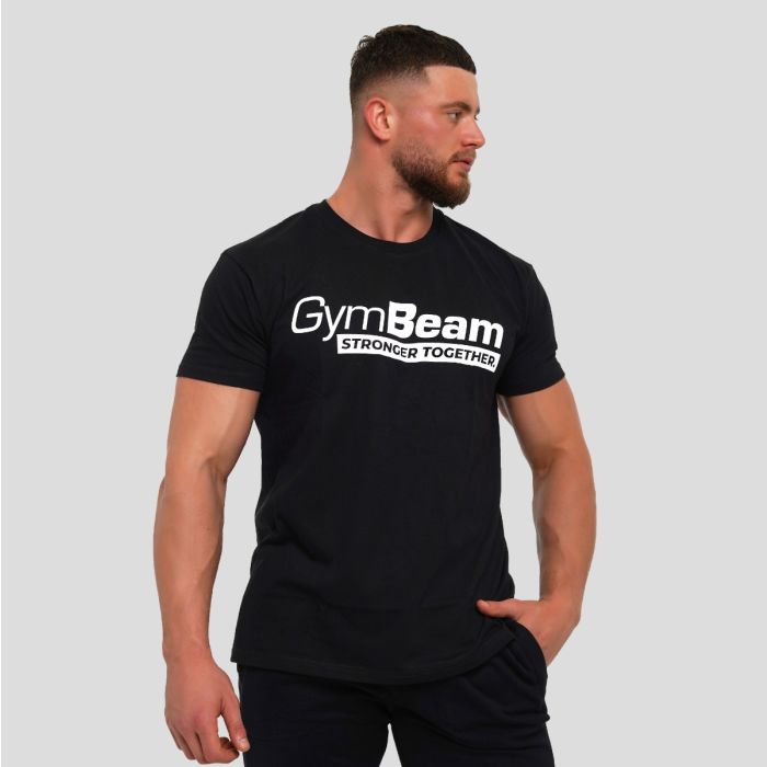 Stronger Together T-shirt Black- GymBeam XXXL