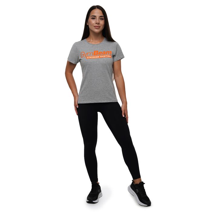 Women‘s Stronger Together T-shirt Grey - GymBeam XL