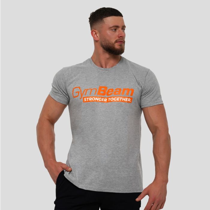 Stronger Together T-shirt Grey - GymBeam XXXL