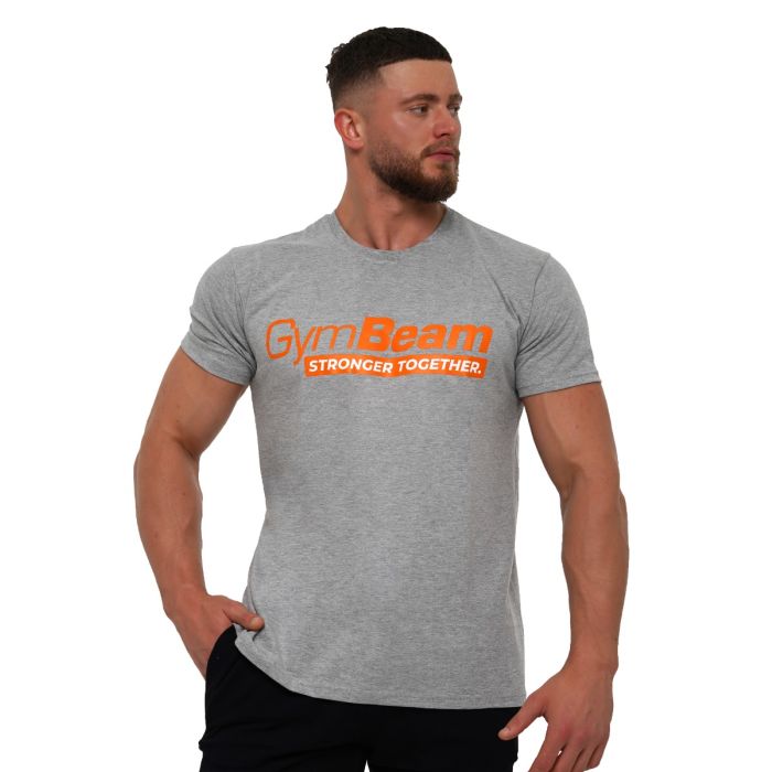 Stronger Together T-shirt Grey - GymBeam XXXL