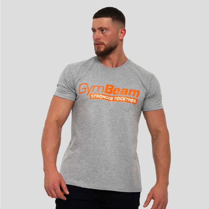 Stronger Together T-shirt Grey - GymBeam XXXL