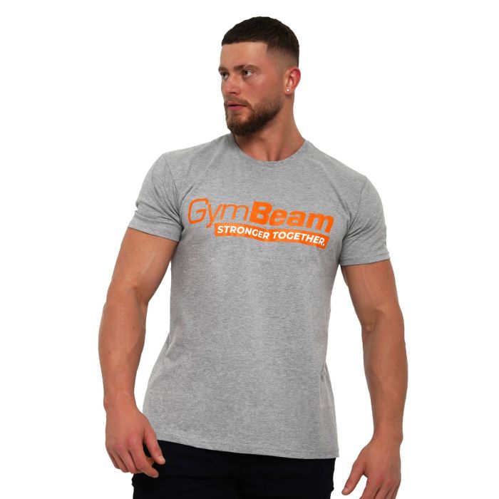 Stronger Together T-shirt Grey - GymBeam XXXL