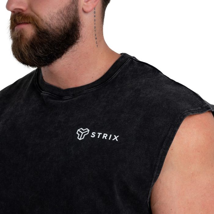 Tank Top Washed Black - STRIX XXXL