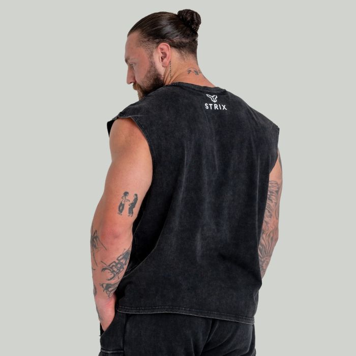 Tank Top Washed Black - STRIX XXXL