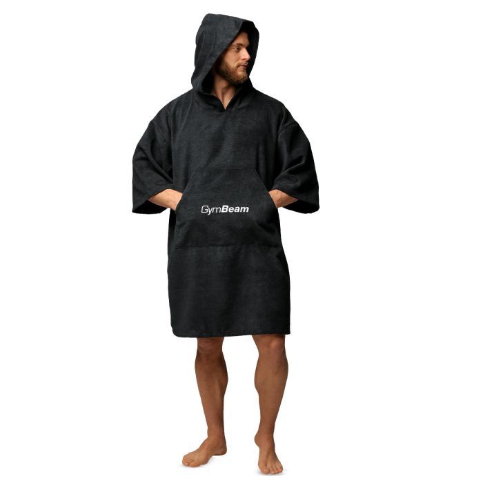 Towel Poncho Terry Black - GymBeam single_variant