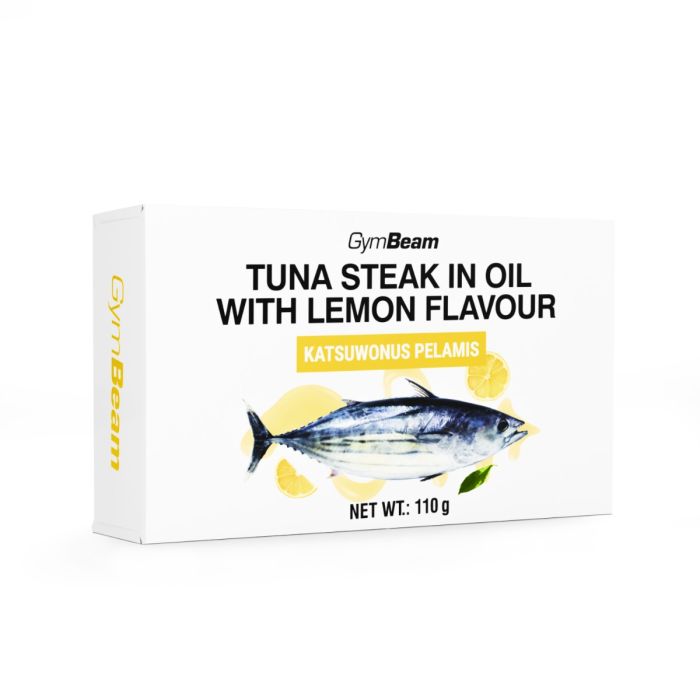 Tuna steak in oil with lemon flavour - GymBeam 110 g